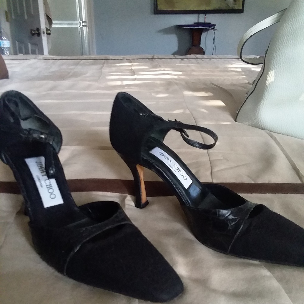 Jimmi Choo Black cat heels